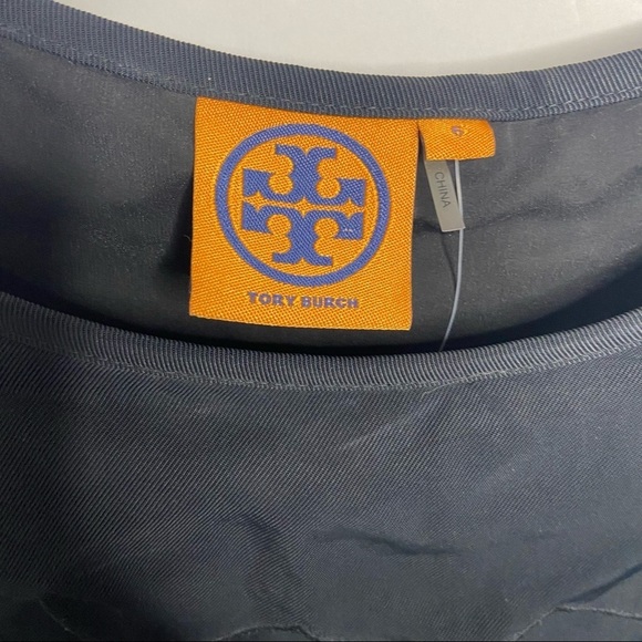 NWT Tory Burch Size 6 Black Wendel Shell Tank Scallop Ruffle Tiered $375 - Picture 3 of 6